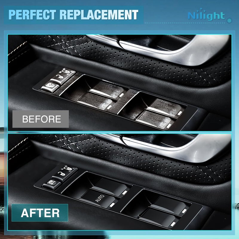 Nilight Power Master Window Switch Compatible with 2011 2012 2013 Chrysler 200 2007-2010 300 Sebring & Dodge Charger 2008-2013 Avenger 2006-2009 Mitsubishi Raider 2010 Ram Dakota Windows Switches - Image 5